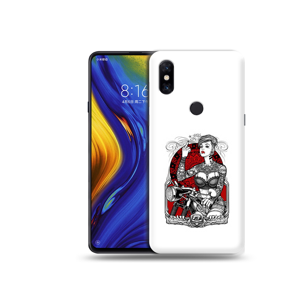 Чехол MyPads Tocco для Xiaomi Mi Mix 3 девушка на мотоцикле (PT119757.326.308)