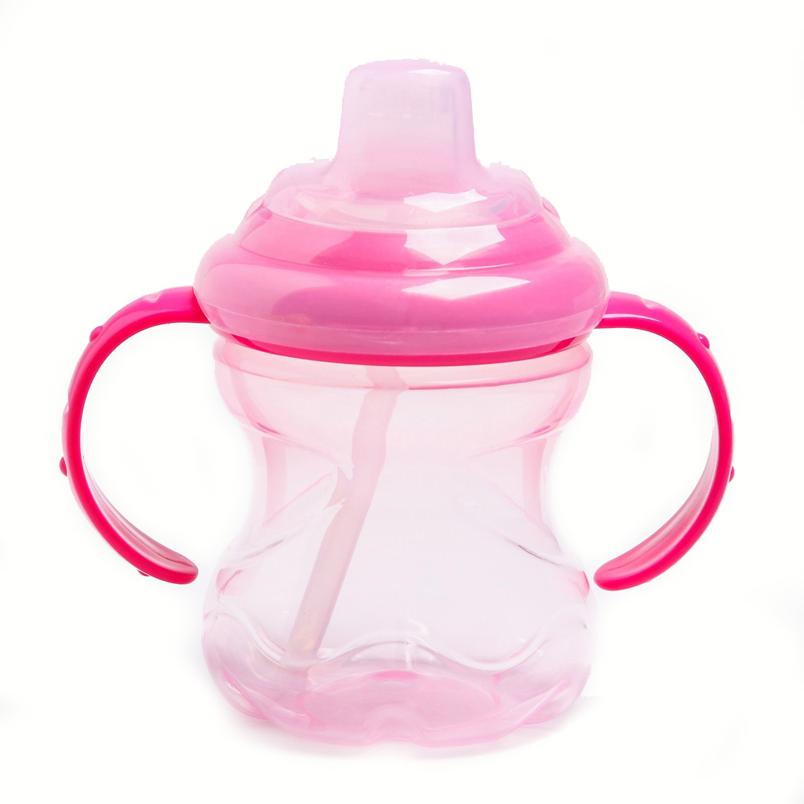 Поильник Mum&Baby с силиконовым носиком с ручками 240 мл. цвет розовый 4599971