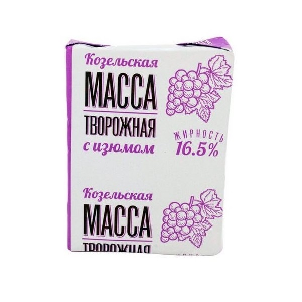 

Бзмж тв.масса изюм 16.5% фольга 200г козельск