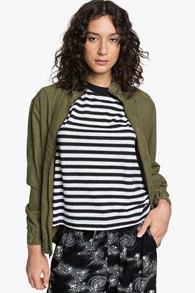 

Бомбер женский Quiksilver EQWJK03010 зеленый M, EQWJK03010