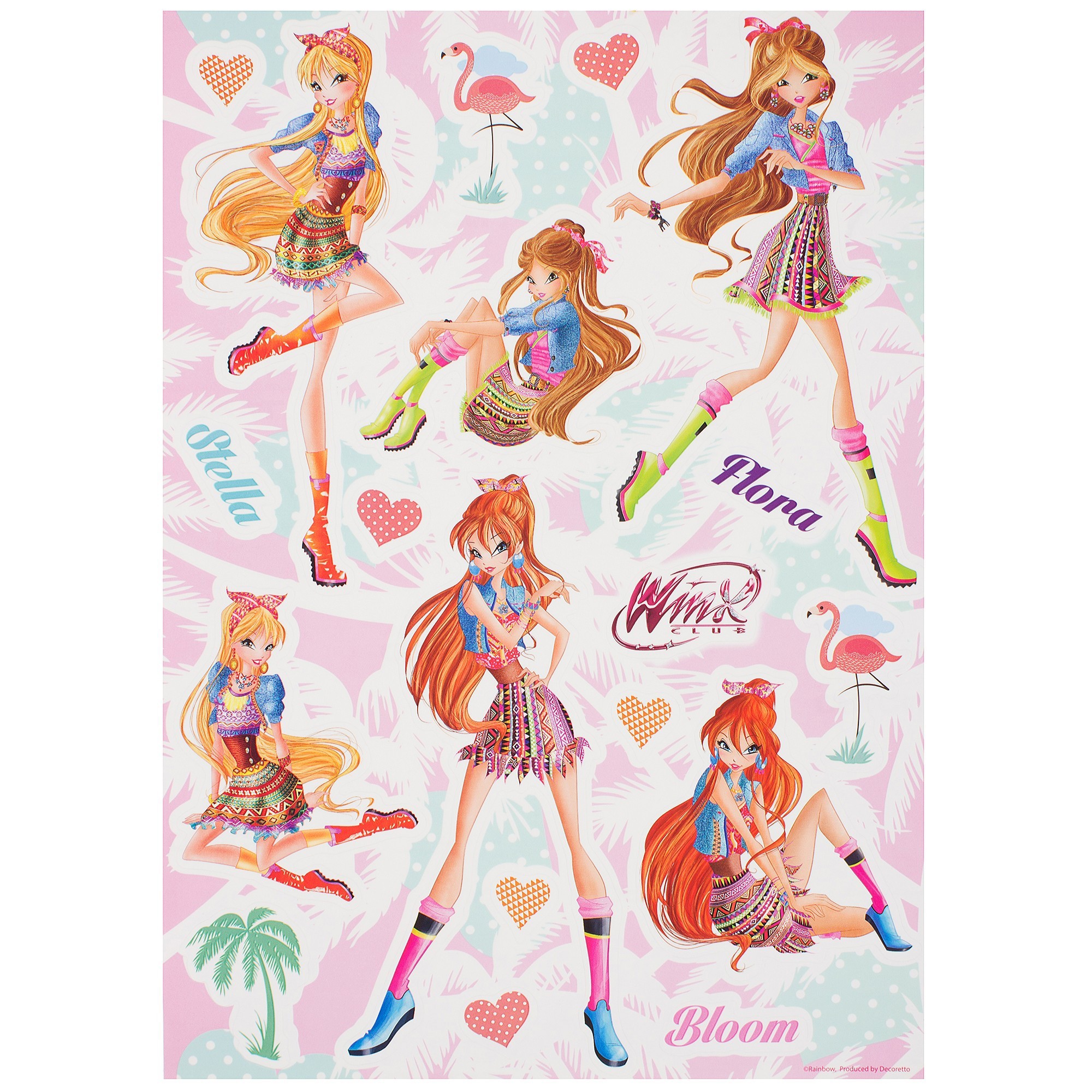 

Наклейки большие. Winx