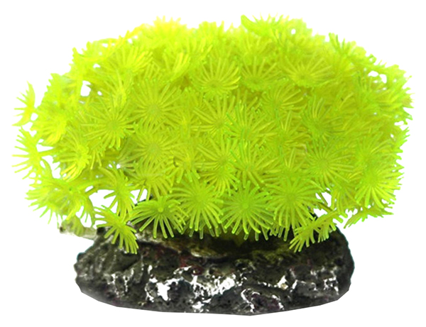 Коралл пластиковый Vitality CA006Y, желтый, 10х10х10 см