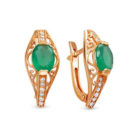 

Серьги женские из серебра SamoroDki Jewelry 00301сз07 агат/фианит, 00301сз07