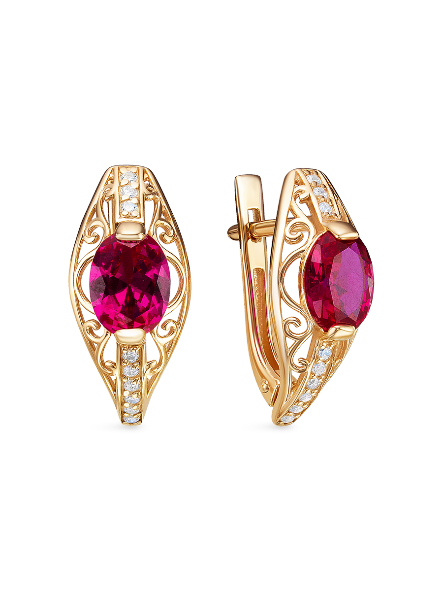 

Серьги женские из серебра SamoroDki Jewelry 00301сз02 рубин/фианит, 00301сз02
