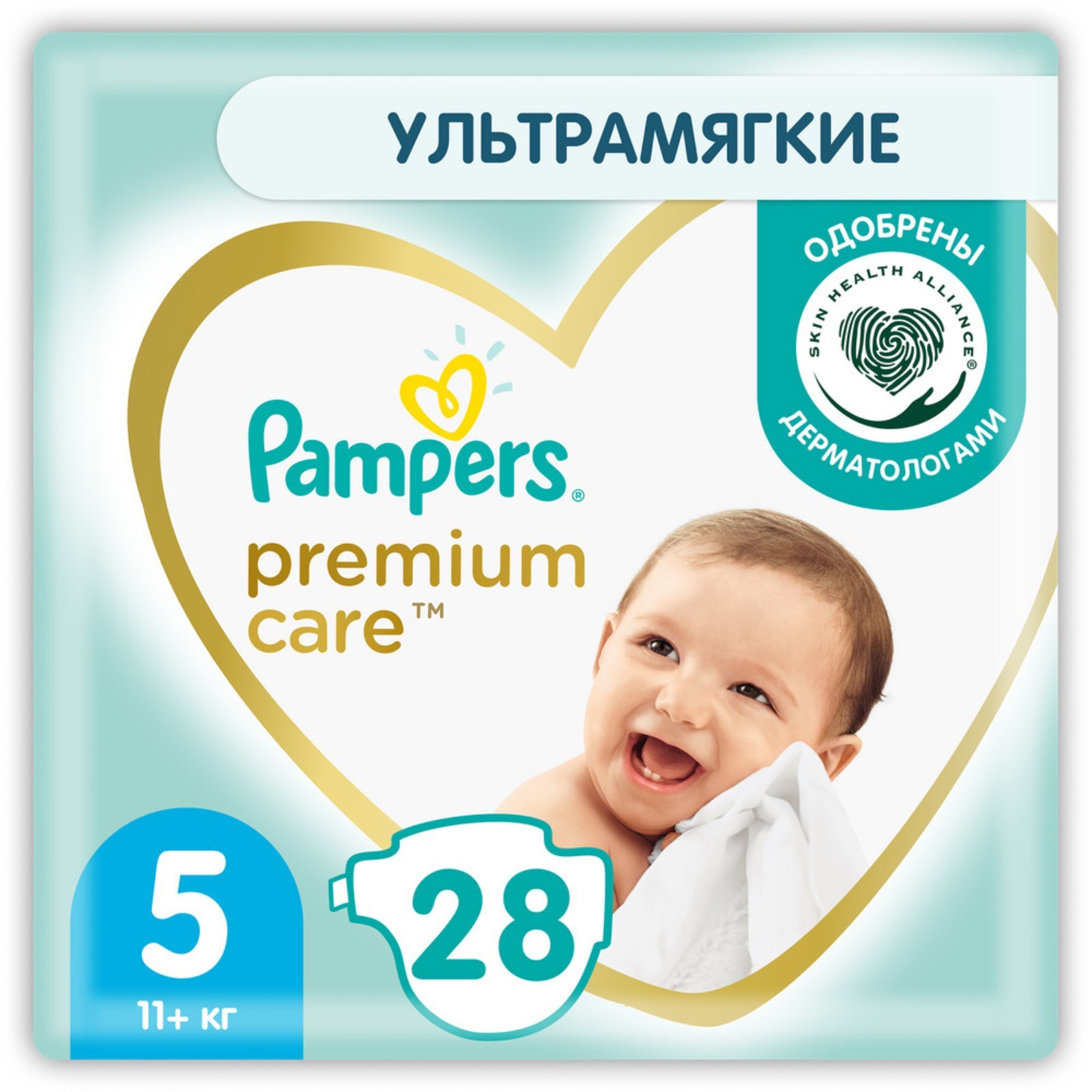 

Подгузники Pampers Premium Care Размер 5 28 шт. 1543925