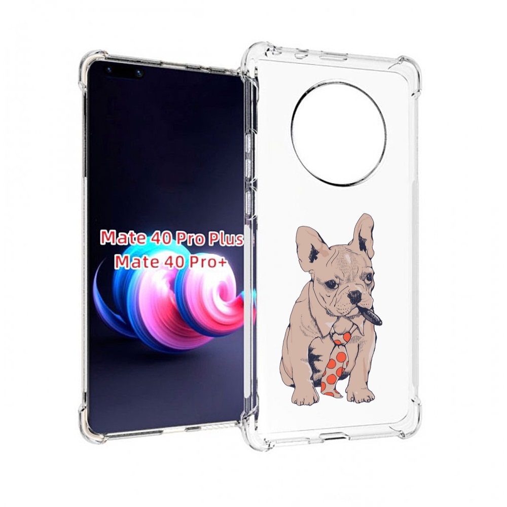 

Чехол MyPads бульдог с сигарой для Huawei Mate 40 Pro+ Plus, Прозрачный, Tocco