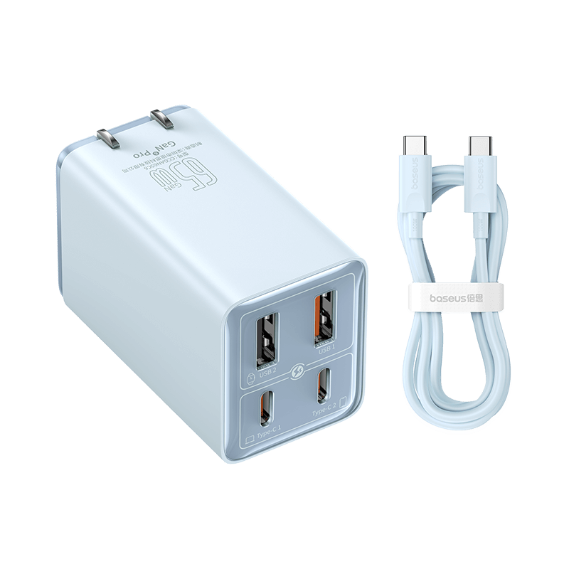 

Сетевое зарядное устройство Xiaomi Baseus GaN6 Pro Fast Charger 65W Blue, CCGAN65C6