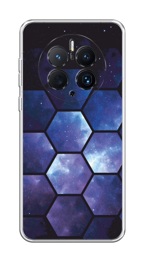 

Чехол на Huawei Mate 50 Pro "Соты космос", Черный;фиолетовый, 6109950-1