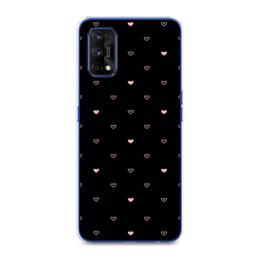 

Чехол Awog на Realme 7 Pro "Черный фон и сердечки", Разноцветный, 254050-3