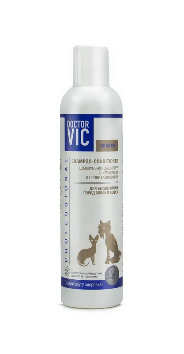 

Доктор Вик Шампунь-кондиционер дкошек с кератином и провитамином В5 250мл