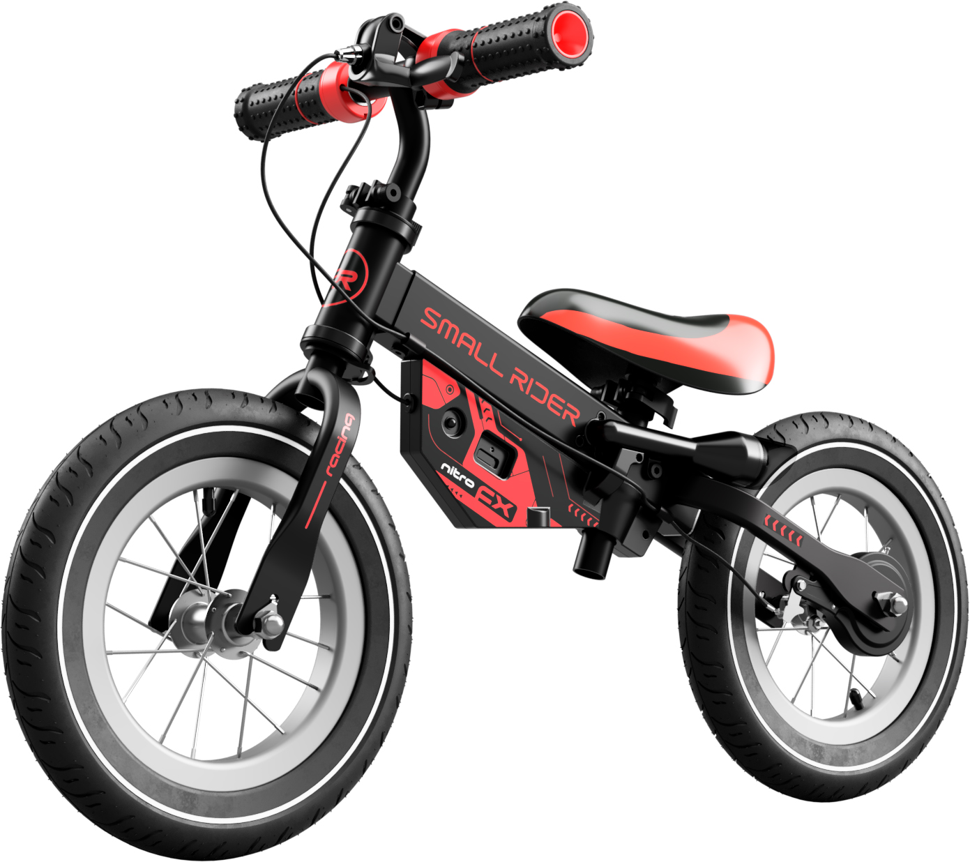Детский беговел с надувными колесами Small Rider NITRO AIR Красный беговел small rider со спец эффектами nitro