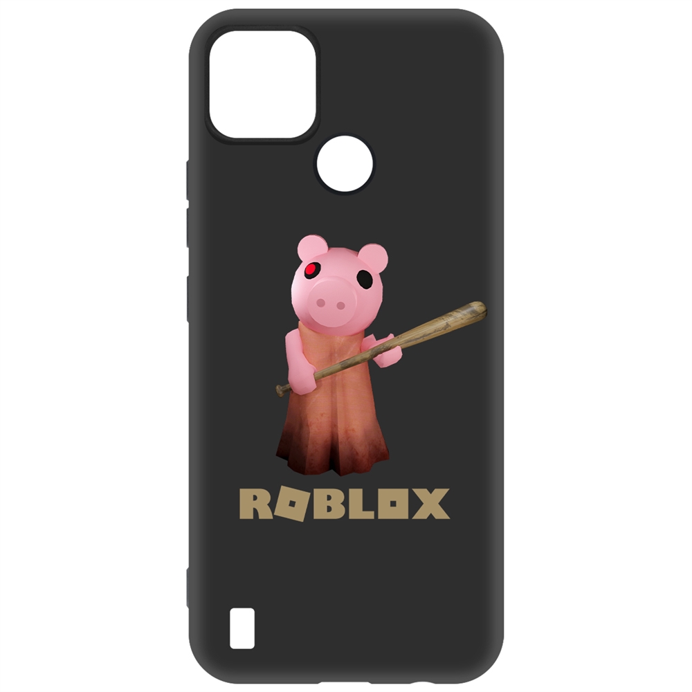 Чехол-накладка Krutoff Soft Case Roblox-Пигги для Realme C21Y черный