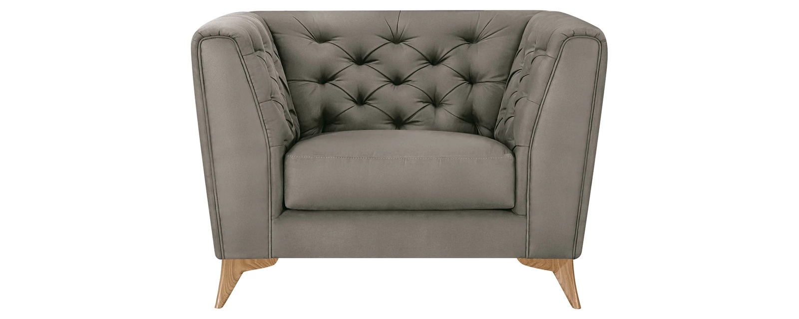 фото Кресло тканевое честер fulton серый (искусственная замша) d1 furniture