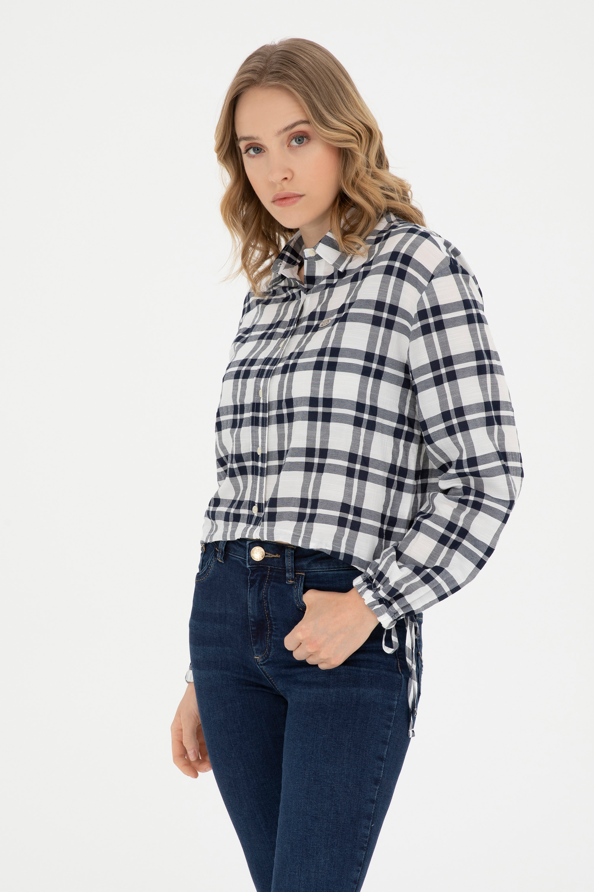 

Рубашка женская US Polo Assn G082SZ0040ALEXIS синяя 36, Синий, G082SZ0040ALEXIS