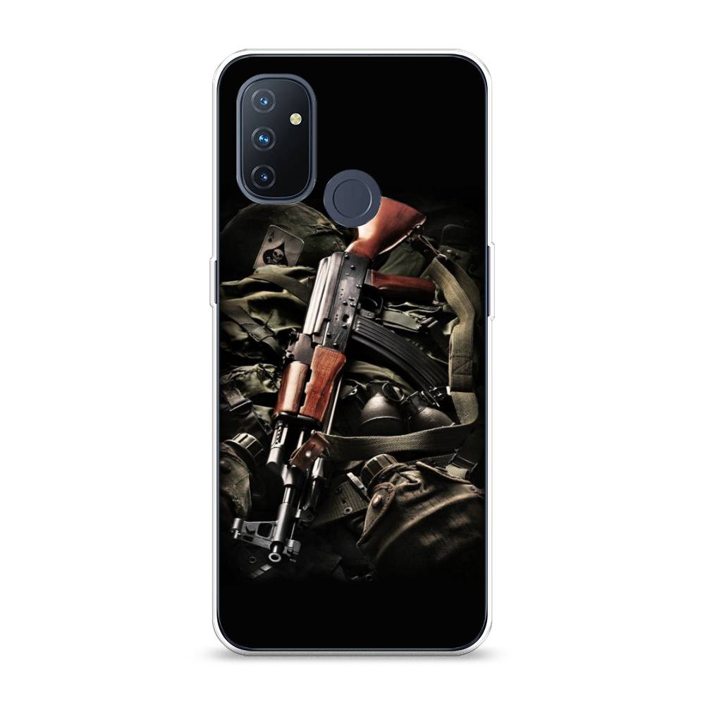 

Чехол Awog на OnePlus Nord N100 / ВанПлас Nord N100 "Автомат", Черный;коричневый;серый, 152450-5