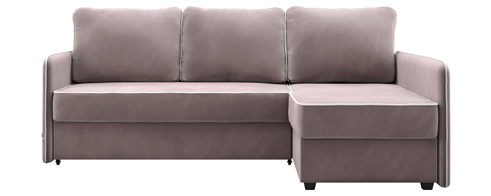 фото Диван-кровать d1 furniture угол правый слим, светло-розовый