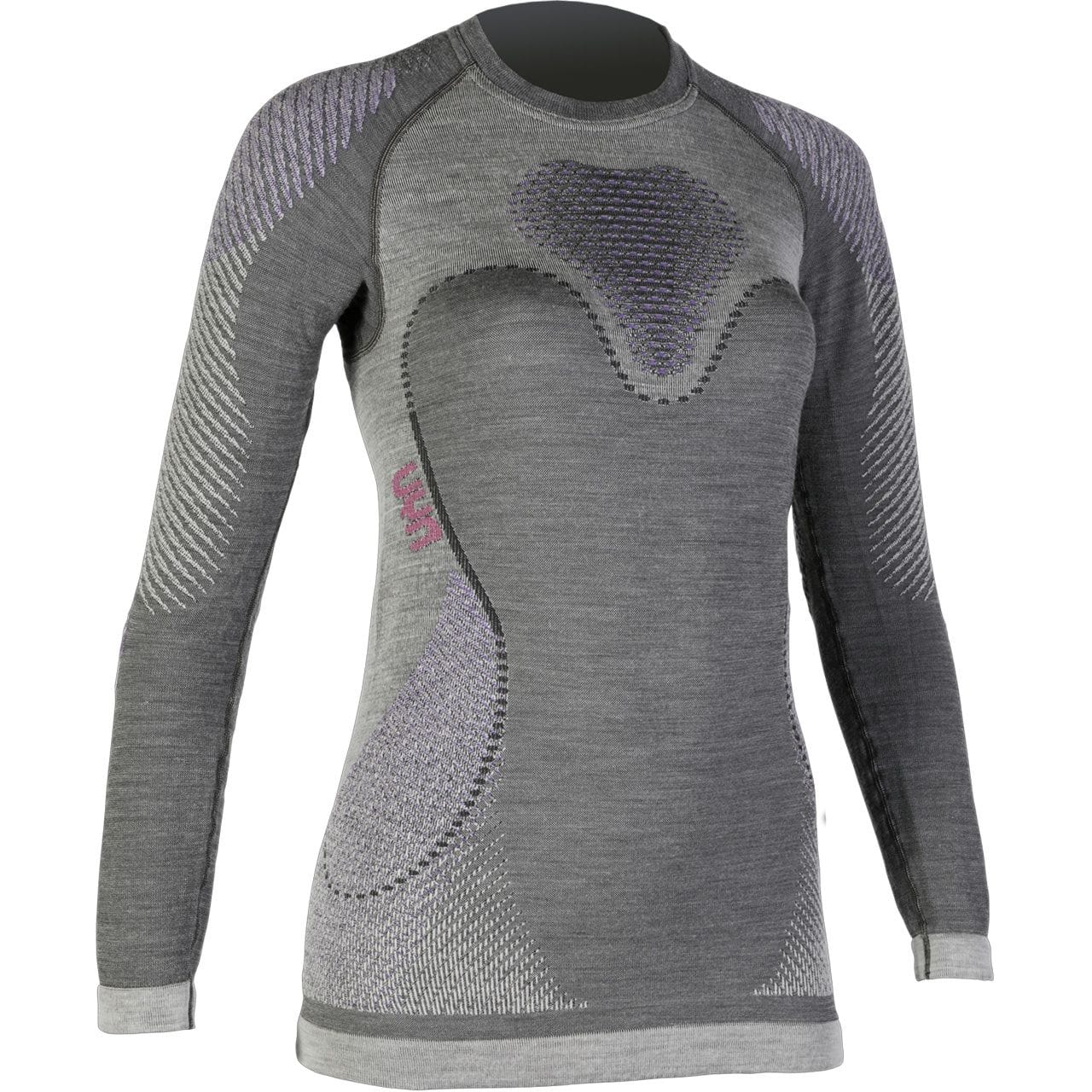 фото Термолонгслив uyn fusyon lady uw, anthracite melange/raspberry/purple, l-xl