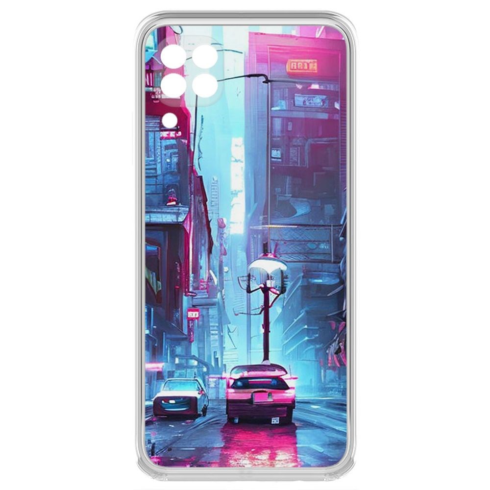 Чехол-накладка Krutoff Clear Case Киберпанк Улица для Huawei Nova 6SE