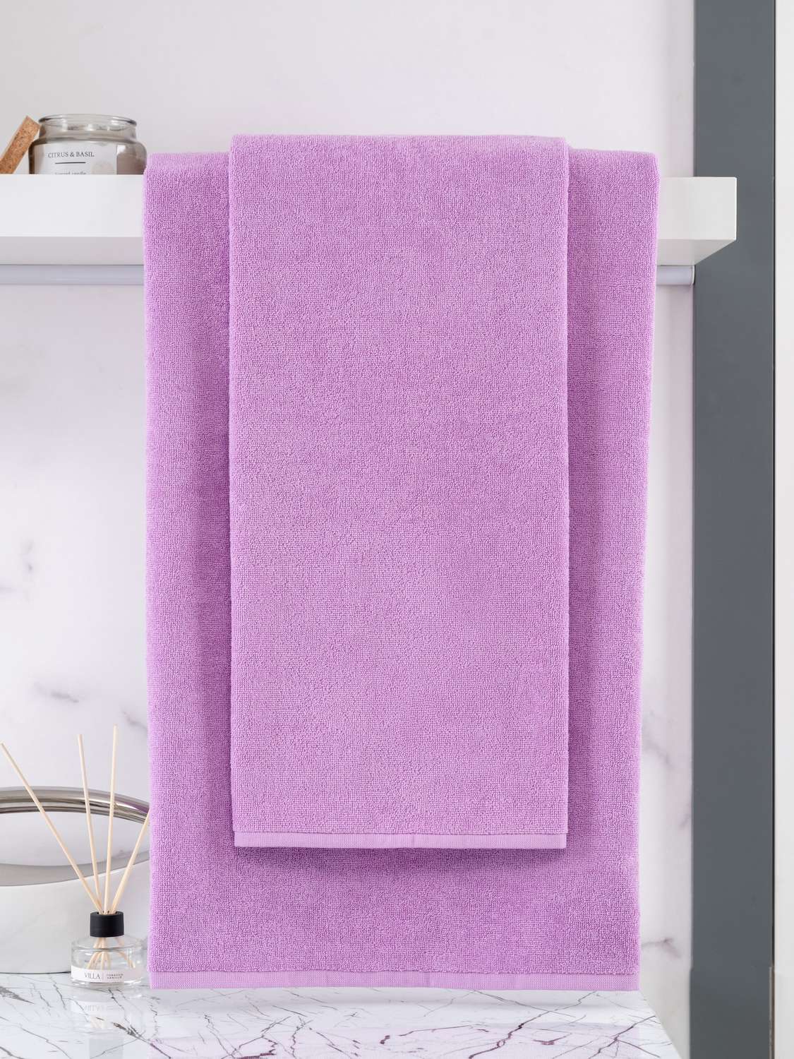 Махровое полотенце без бордюра Росхалат ПМ-10(50x90)