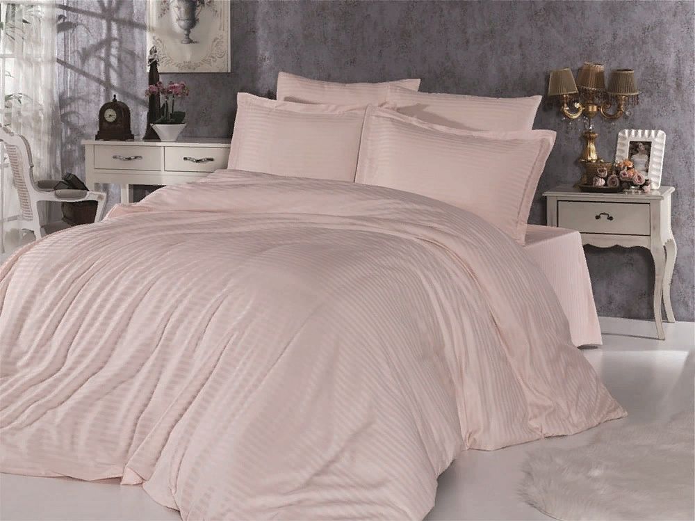 

Простыня Maktex из страйп-сатина на резинке 200x200x20 Пудра 1х1, из страйп-сатина на резинке 200 х 200 х 20
