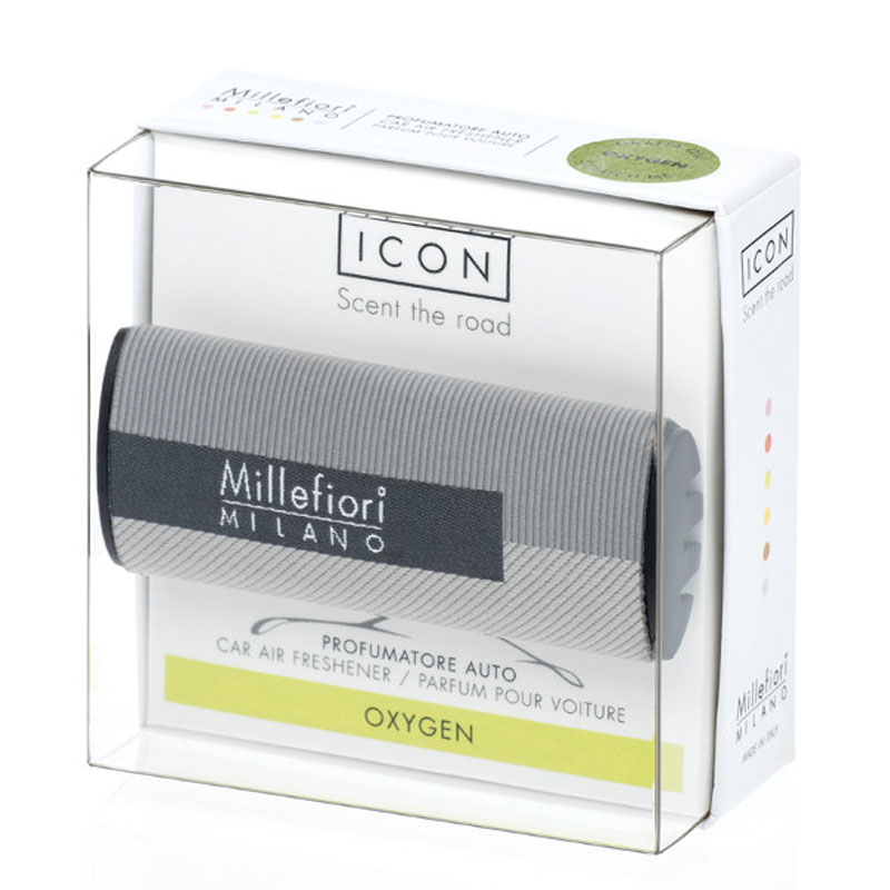 

Ароматизатор для авто Millefiori Milano ICON "Текстильная геометрия" ВОЗДУХ / OXIGEN