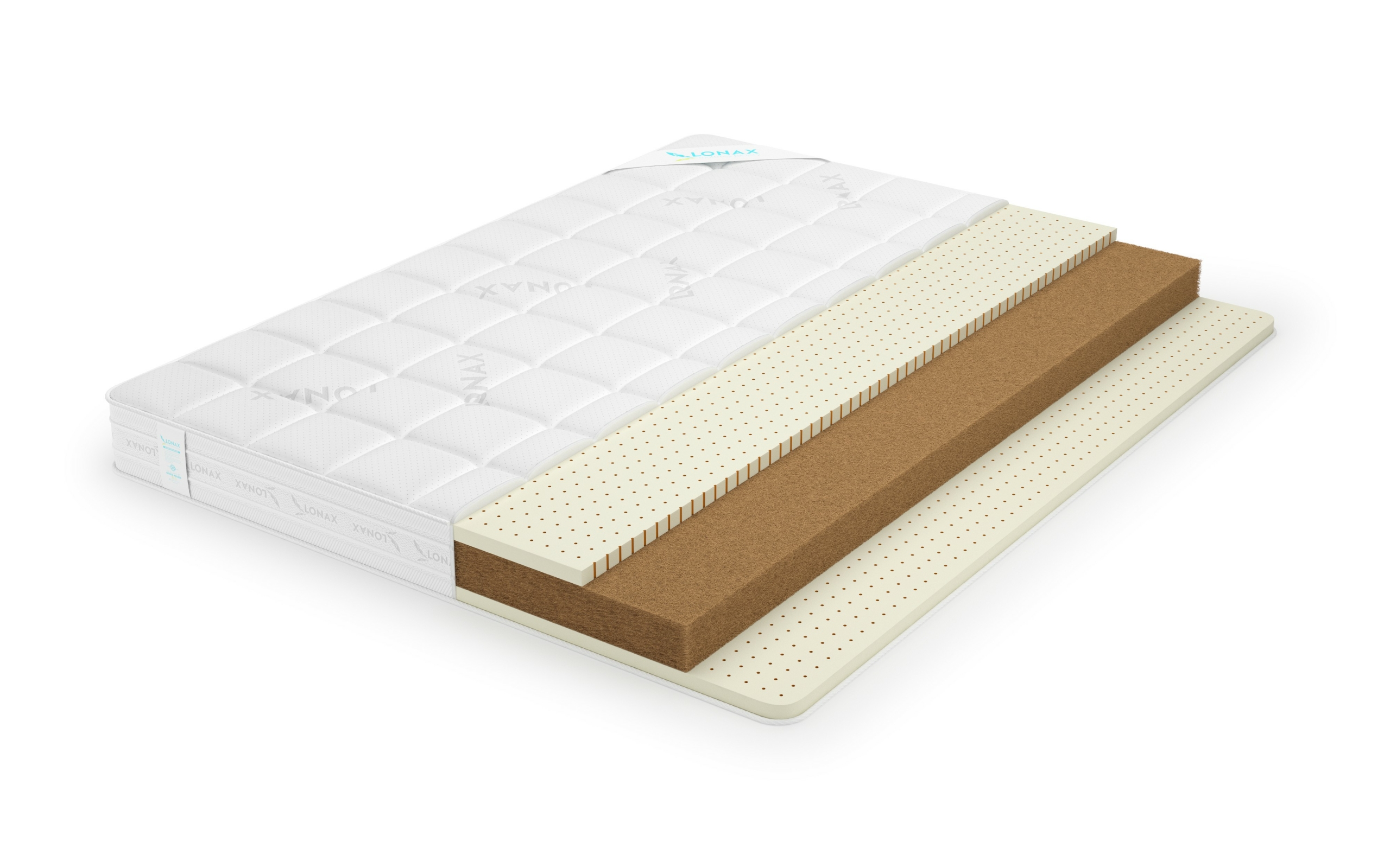 

Матрас Lonax Беспружинные Cocos 9 Comfort 190х215, Бежевый;белый;серый;серебристый, Cocos 9 Comfort