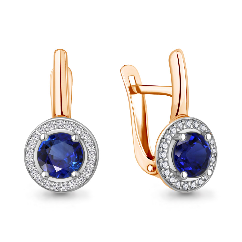

Серьги из серебра с фианитом Aquamarine 42983Б_925_з, 42983Б_925_з
