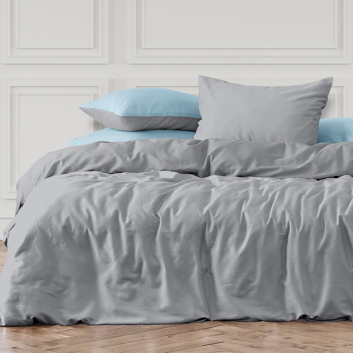 

Комплект постельного белья 5пр перкаль Унисон Unicolor 70х70 Grigio, Grigio