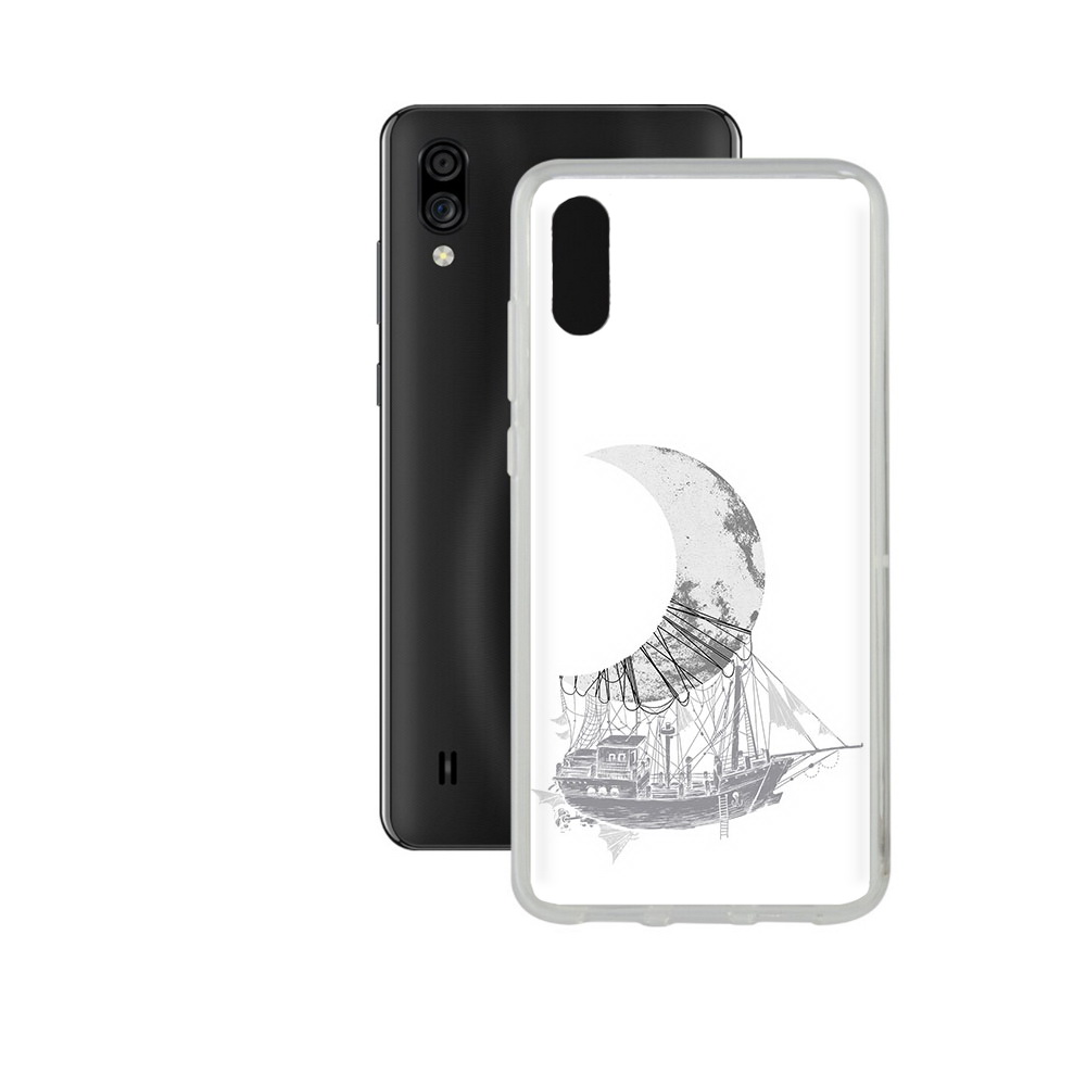

Чехол MyPads Tocco для ZTE Blade A5 (2020) черно белый корабль полумесяц, Прозрачный, Tocco