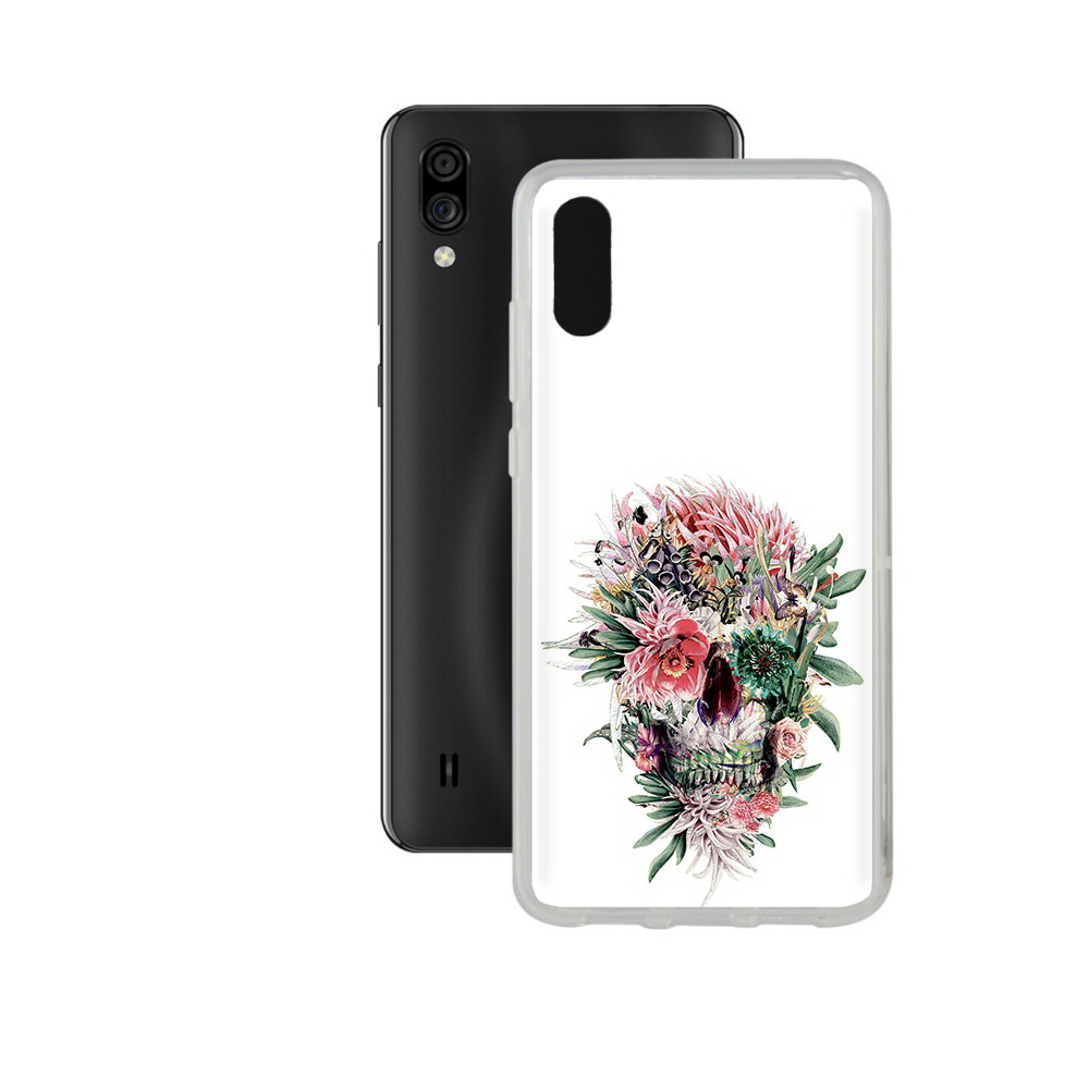 

Чехол MyPads Tocco для ZTE Blade A5 (2020) череп из цветов (PT226944.454.677), Прозрачный, Tocco