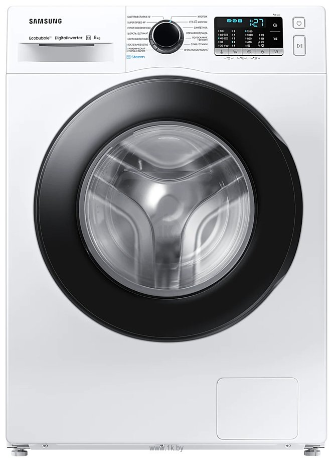 

Стиральная машина узкая Samsung WW80AAS26AE, белый