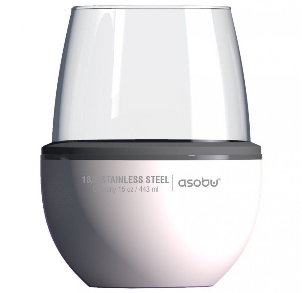 

Термобокал для вина Asobu WINE KUZIE 440 мл, цвет белый (STL24.01), WINE KUZIE