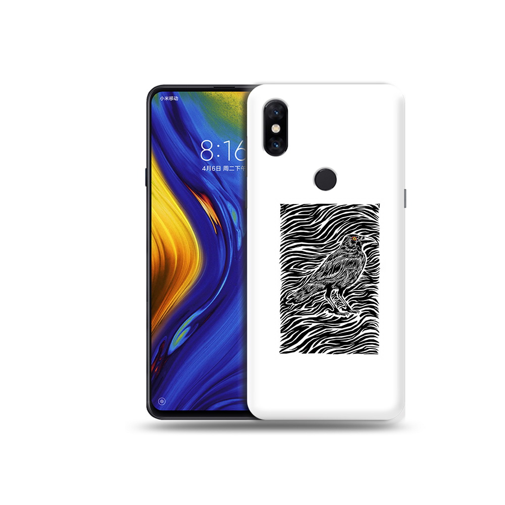 

Чехол MyPads Tocco для Xiaomi Mi Mix 3 ворон в абстракции (PT119757.326.272), Прозрачный, Tocco
