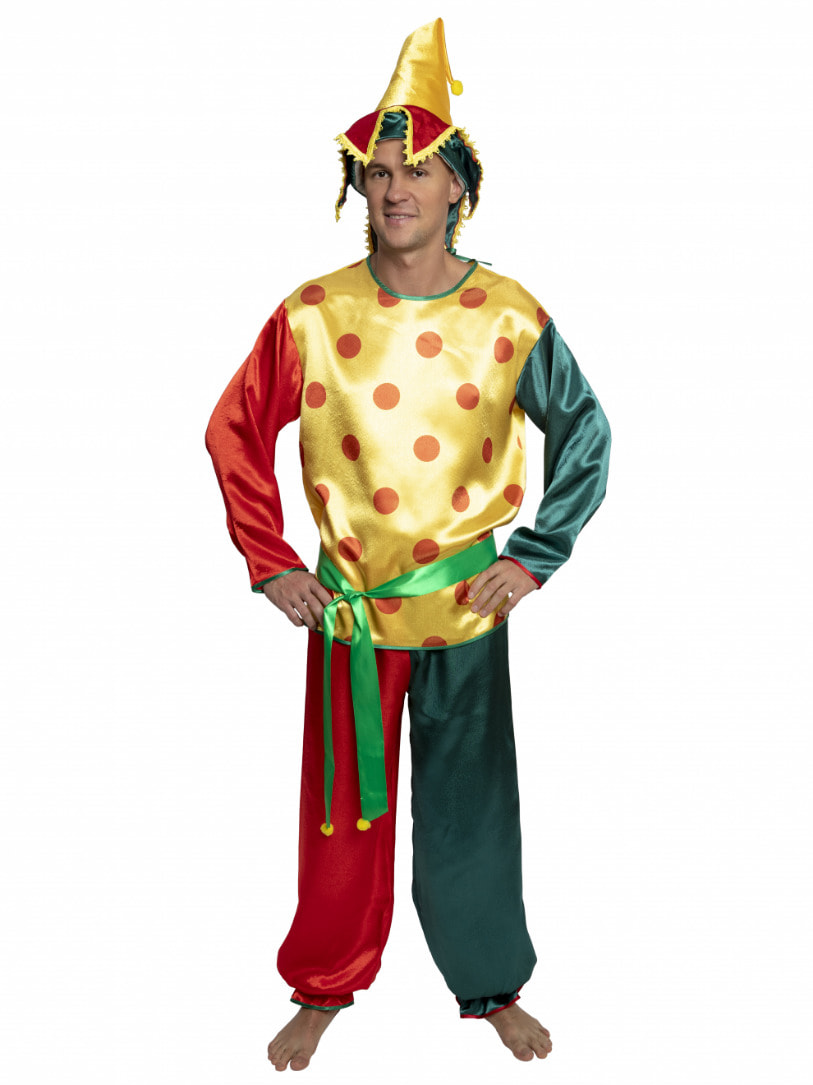 Костюм карнавальный мужской Петрушка Вестифика v101004 разноцветный 46 RU