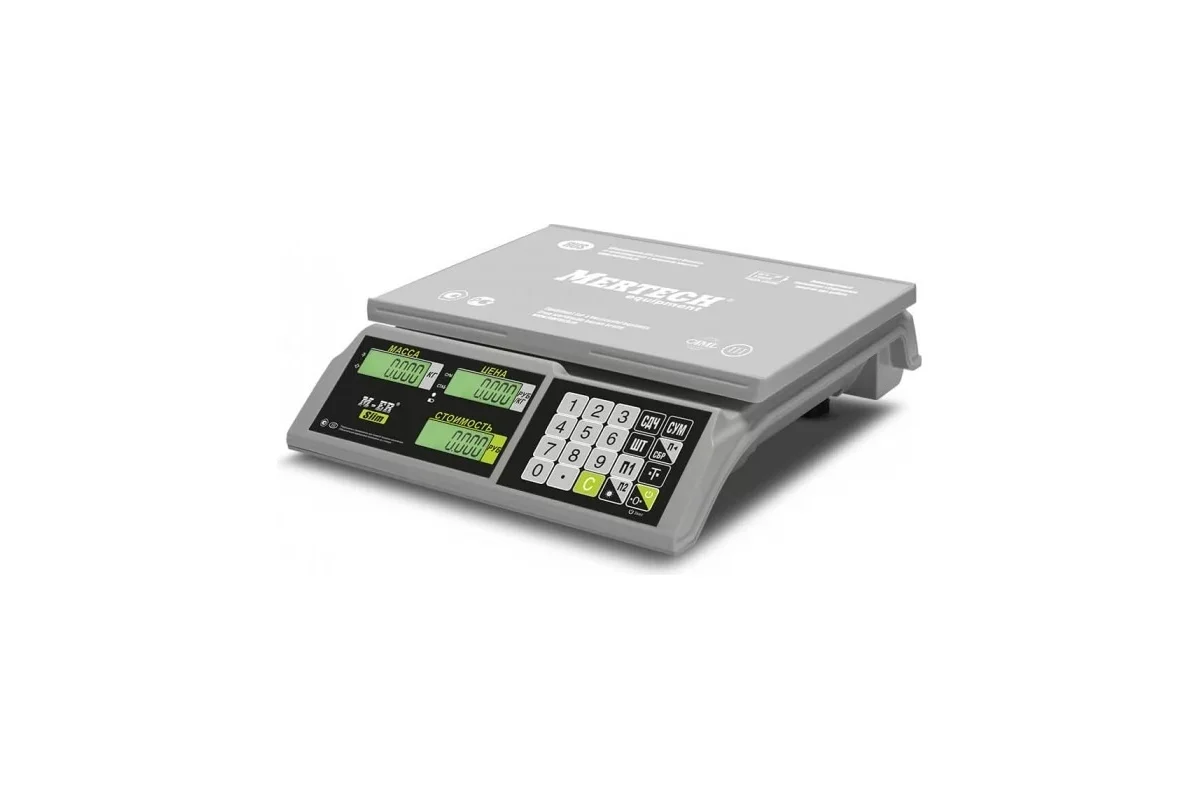 

Весы торговые NoBrand M-ER MERCURY 326C-32.5 LCD белый, M-ER MERCURY 326C-32.5 LCD