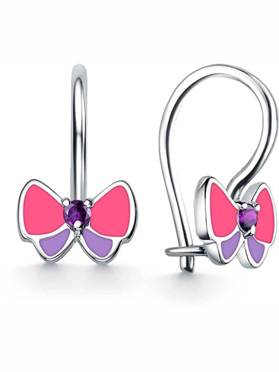 

Серьги Бантики с 2 фианитами из серебра Вероника С638-904М3, С638-904М3