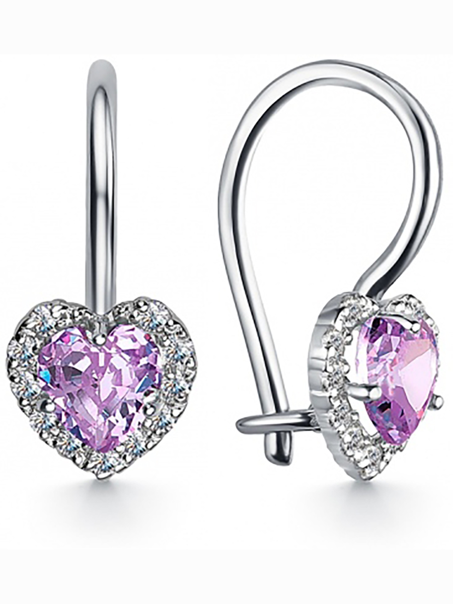 

Серьги Сердечки с 24 фианитами из серебра Вероника С630-370М7, С630-370М7