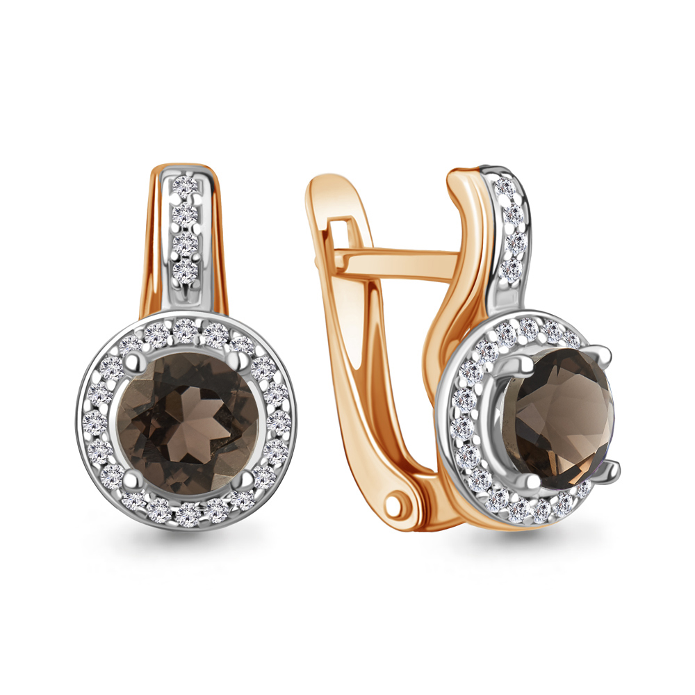 

Серьги из серебра с кварцем Aquamarine 4298101А_925_з, 4298101А_925_з