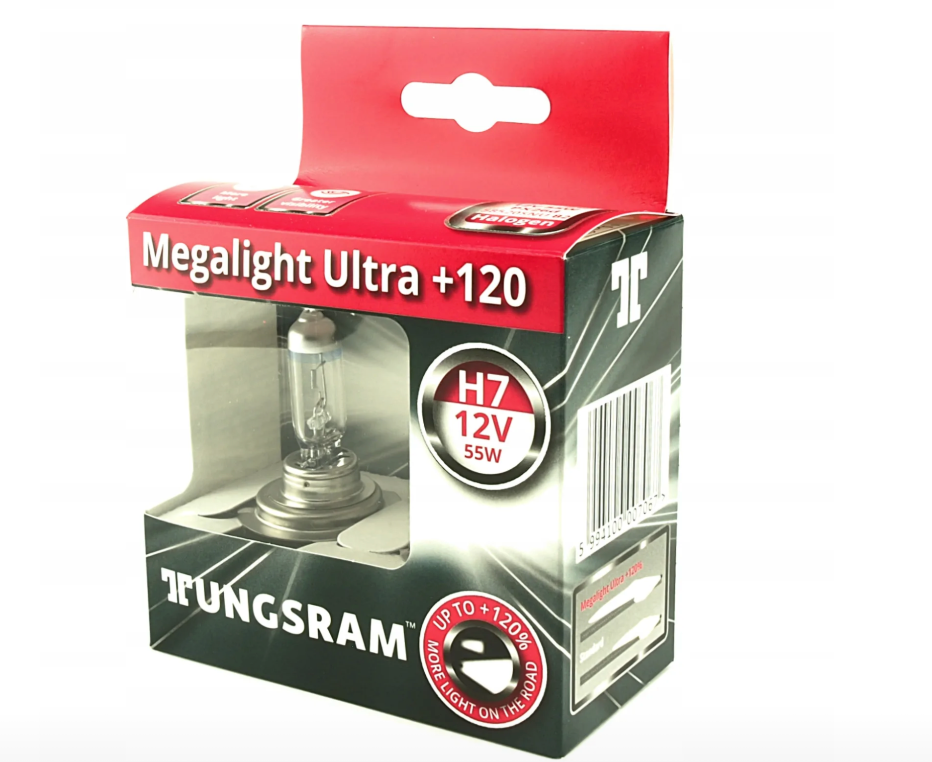 Tungsram 12v Лампа  H7  55w Megalight Ultra +120 Компл. 58520snu  B2 TUNGSRAM арт. 58520SN