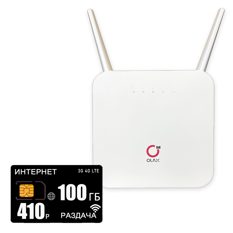 

Wi-Fi роутер Olax Ax6pro (komplekt-olaxAX6-ros410-100gb-pro-sb), Ax6pro