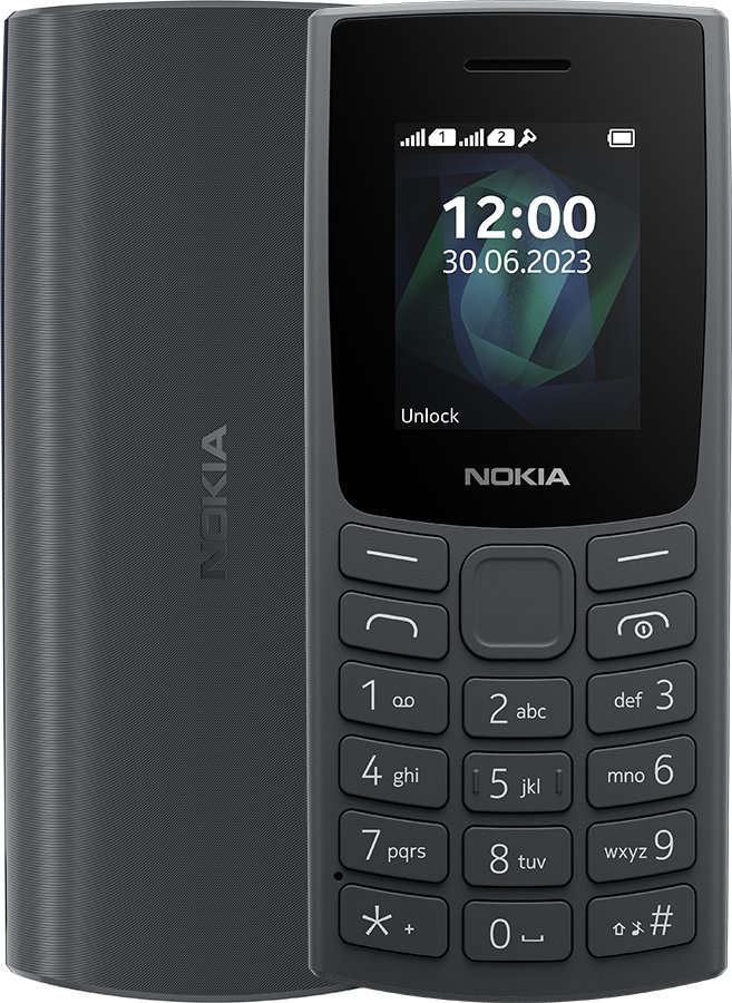 

Мобильный телефон Nokia 106 TA-1564 (2023) (1GF019BPA2C02), 106 TA-1564 DS EAC CHARCOAL (2023)