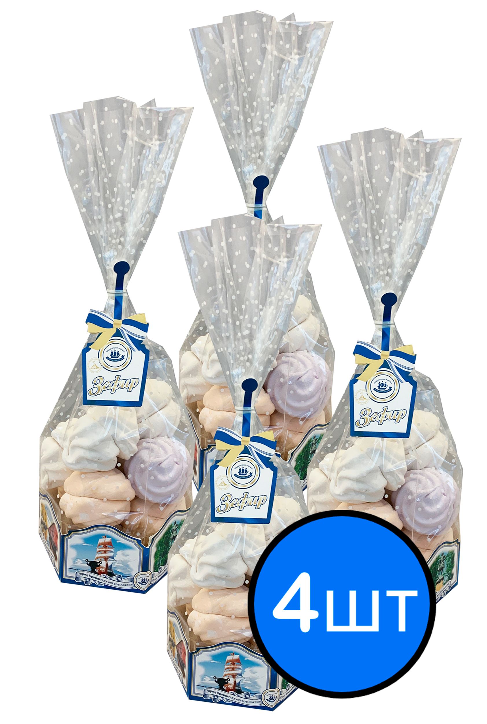 

Зефир "Зефирное облачко" АССОРТИ (Кронштадт), КФ КРОНШТАДТСКАЯ, 250г х 4шт