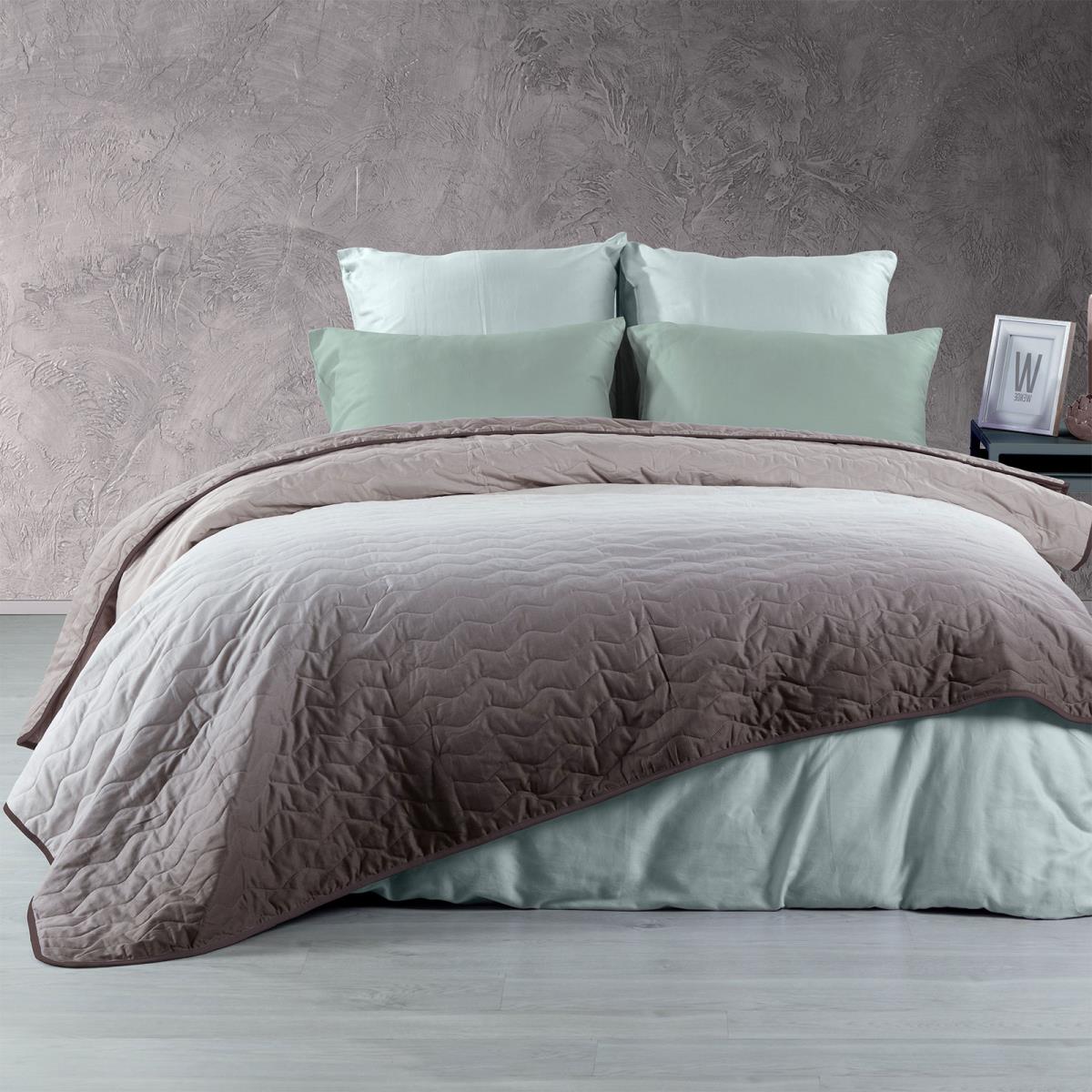 

Покрывало стеганое WENGE 210х160 Ombre Coffee 11998-32 Сатин