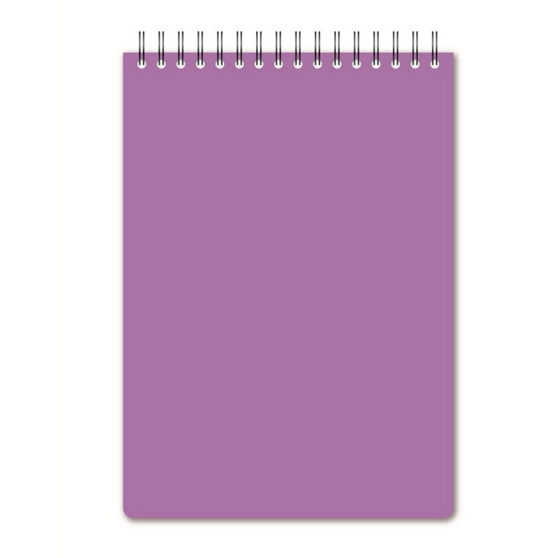 

Блокнот Attache Bright colours A5 60 л. фиолетовый в клетку спираль 148x215 мм, На спирали