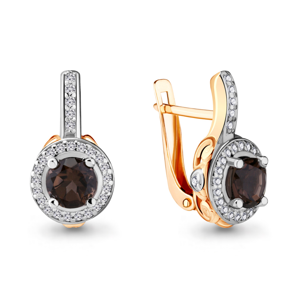 

Серьги из серебра с кварцем Aquamarine 4298001А_925_з, 4298001А_925_з