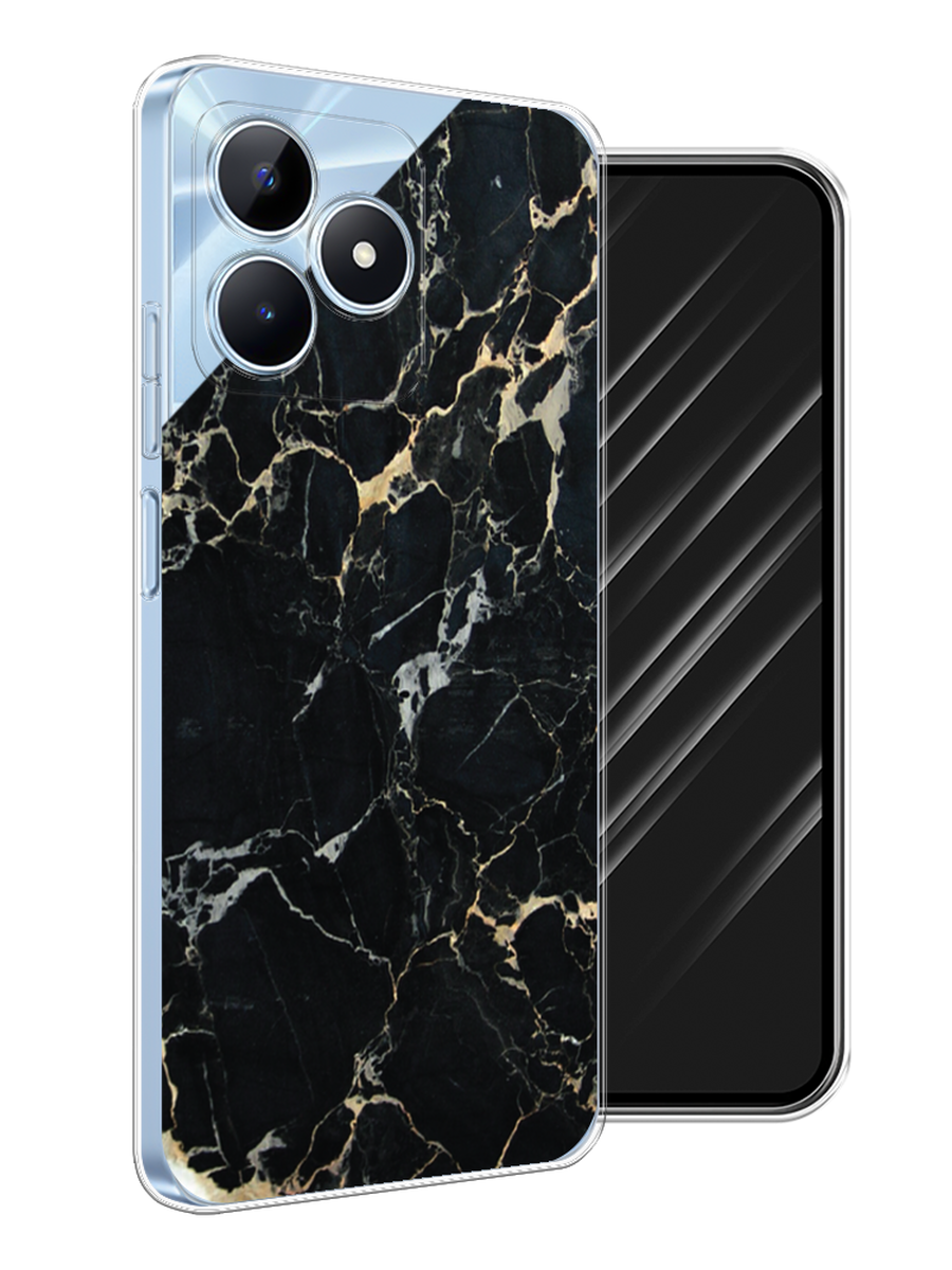 

Чехол Awog на Realme C60 "Черный мрамор уголок", Черный;золотистый, 2516550-1