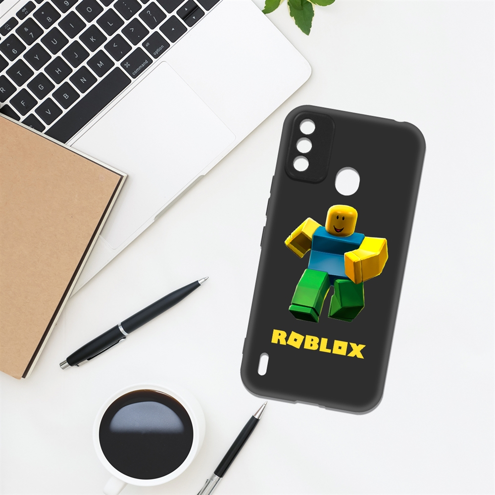

Чехол-накладка Krutoff Soft Case Roblox-Классический Нуб для ITEL A48 черный