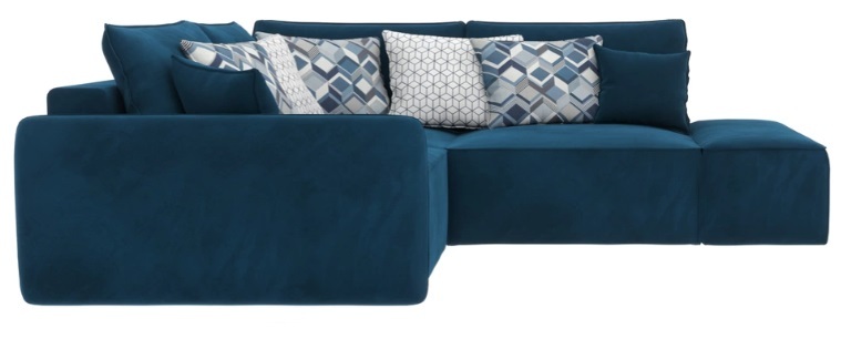 фото Диван-кровать d1 furniture угол левый портленд-1, светло-синий