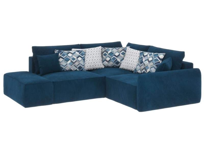 

Диван-кровать D1 furniture угловой Портленд-1, светло-синий, Диван угловой