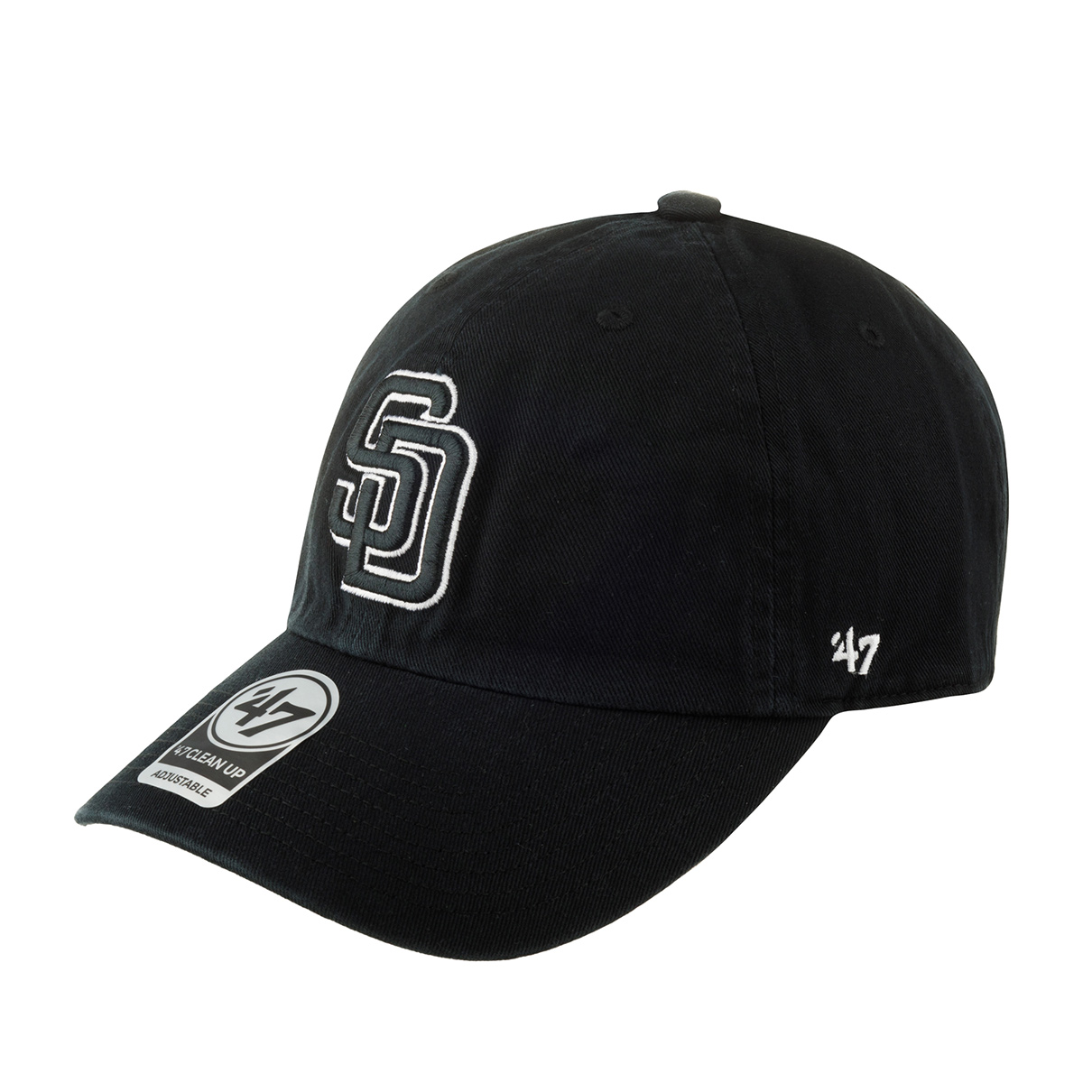 Бейсболка унисекс 47 BRAND B-RGW21GWS-BKY San Diego Padres MLB черная, one size